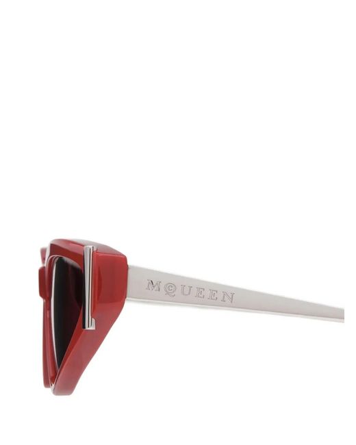 McQueen Pink T-Bar Cat-Eye Frame Sunglasses