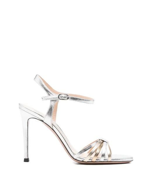 Roberto Festa White Multi-Strap Sandals