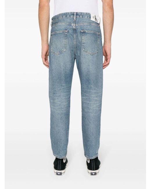 Calvin Klein Tief sitzende Straight-Leg-Jeans in Blue für Herren