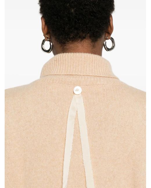 A Tentative Atelier White Roll-Neck Sweater