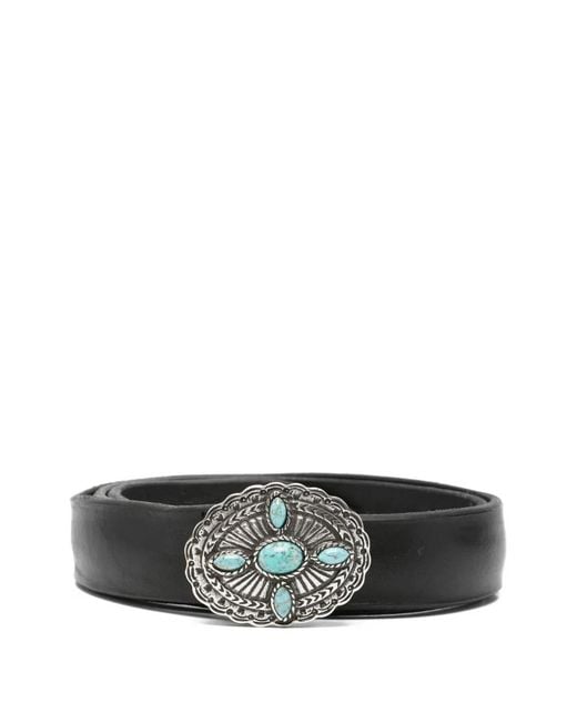 Orciani Gray Ceinture En Cuir À Ornements for men