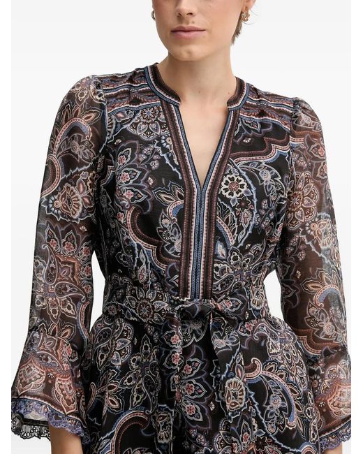 Hale Bob Gray Artemis V-Neck Mini Dress