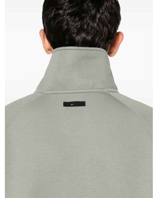 Nike Gray Half-zip Jersey Sweatshirt for men