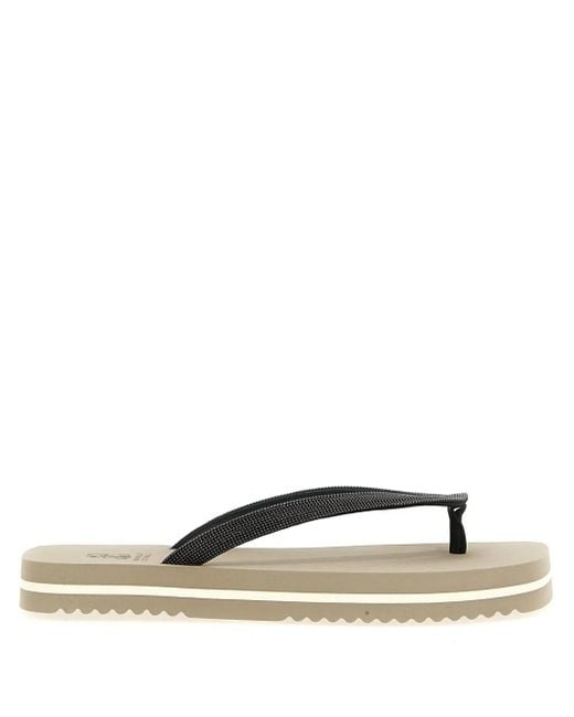 Brunello Cucinelli Natural Monile Sandals