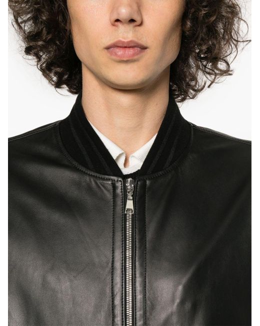 Justin leather jacket di Tagliatore in Black da Uomo