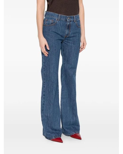 P.A.R.O.S.H. Blue Five-Pocket Flared Jeans