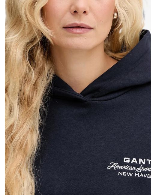 Gant Blue Logo-Embroidered Drawstring Track Pants