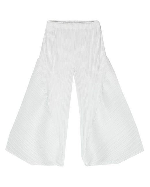Pantalon ample à design plissé Pleats Please Issey Miyake en coloris White