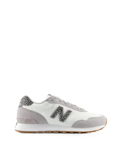 New Balance White Suede-Panelled Low-Top Sneakers