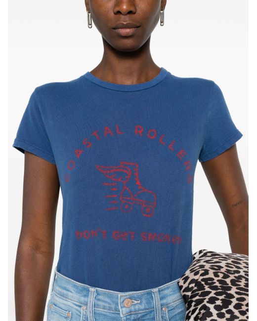 Mother Blue The Boxy Goodie Cotton T-shirt