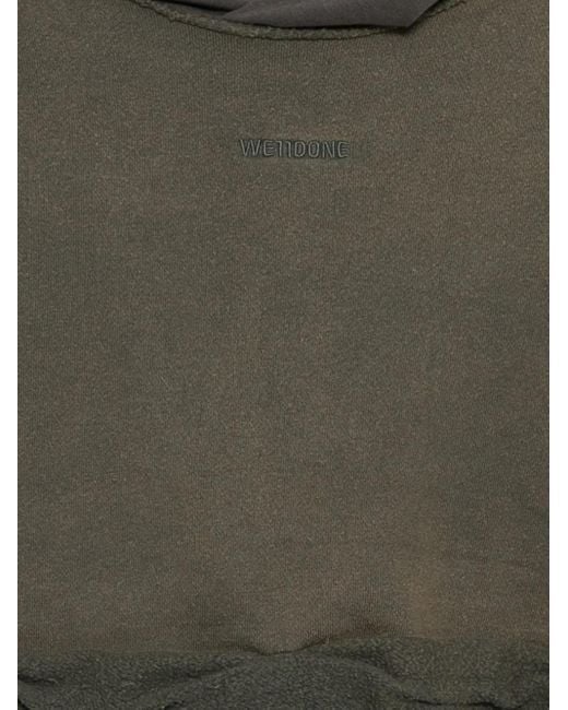 we11done Green Rolled-Up Hoodie