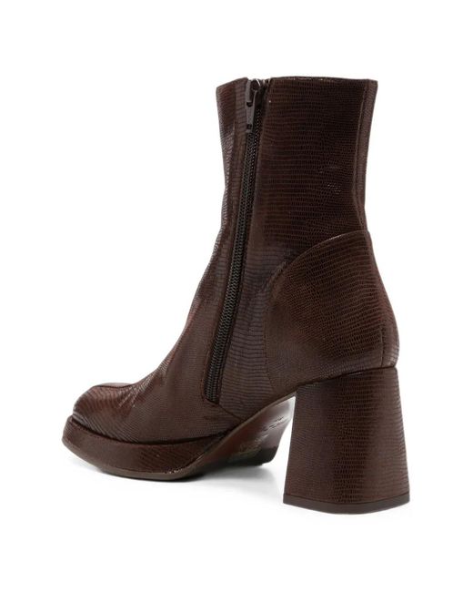 Chie Mihara Brown Kanna49 Lizard-Effect Ankle Boots