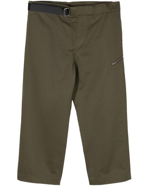 OAMC Green Belted Cropped Trousers for men