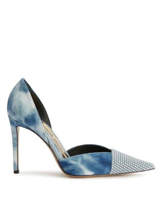 Alexandre Vauthier Blue Tie-Dye Pattern 105Mm Pumps