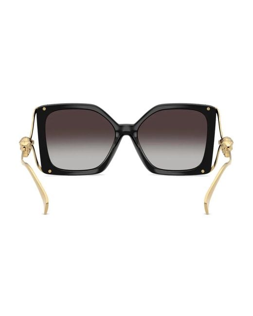 Versace Black Square-Frame Medusa Sunglasses