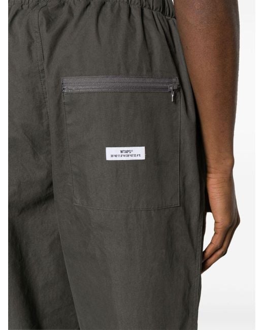 (w)taps Gray Logo-buckle Wide-leg Trousers for men