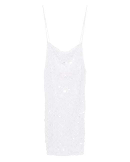 Abito Corto Con Paillettes di Roberta Einer in White