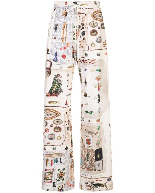 Monse Multicolor Objects Print Palazzo Trousers