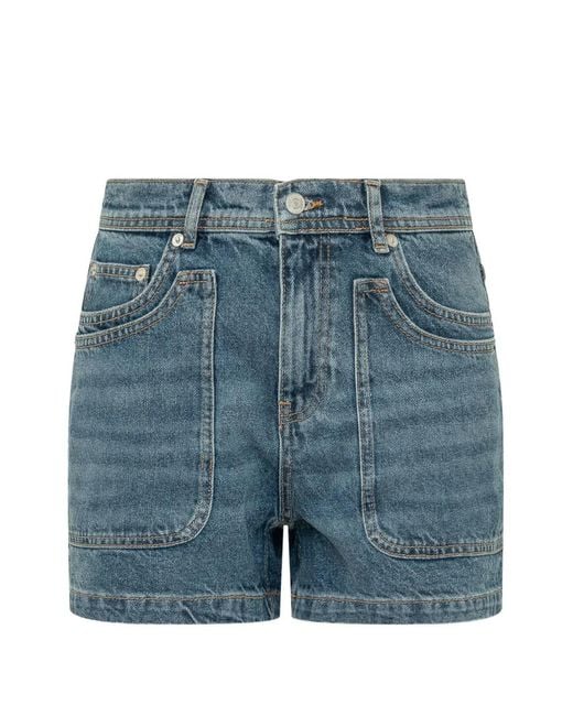 Bermudas Zevy Con Bolsillo Ba&sh de color Blue
