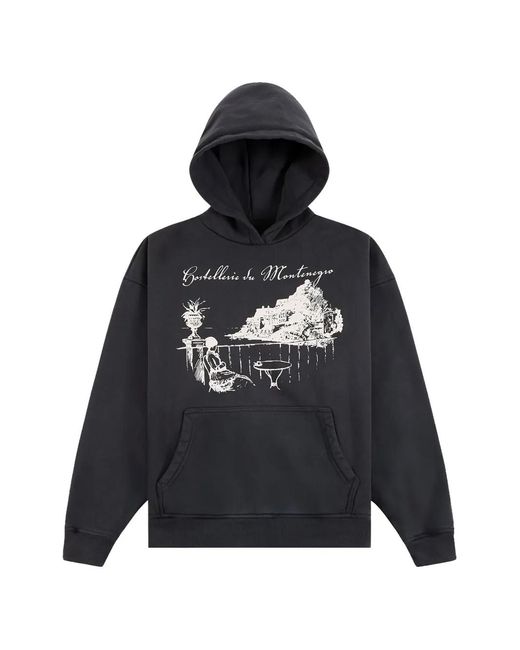 Rhude Black Montenegro Morada Hoodie for men