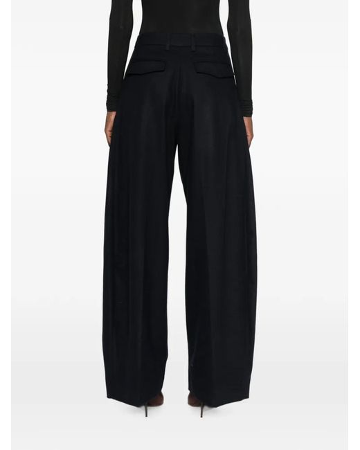 Thelatest Blue Pleated Wide-Leg Trousers
