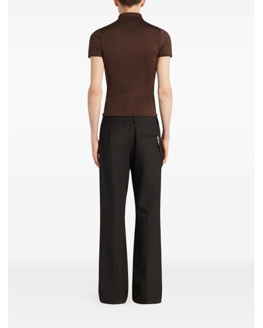 Courreges T-Shirt Met Rits En Kraag in het Brown voor heren