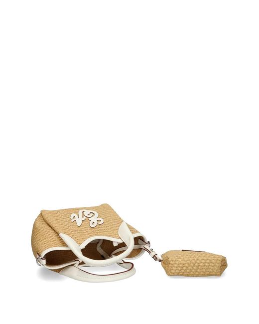 Emporio Armani Metallic Top-Handles Logo-Detail Bag