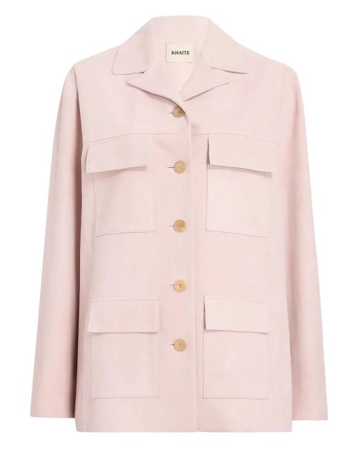 Khaite Pink Morsson Suede Jacket
