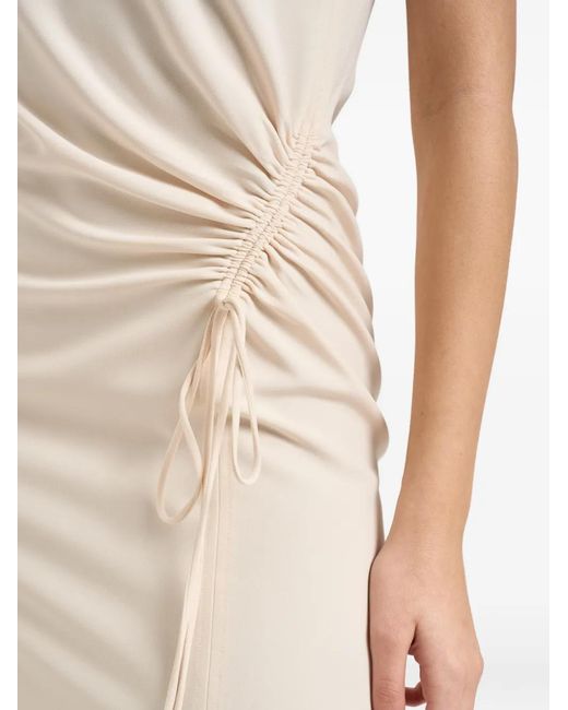 Patrizia Pepe Natural Gathered Split Dress