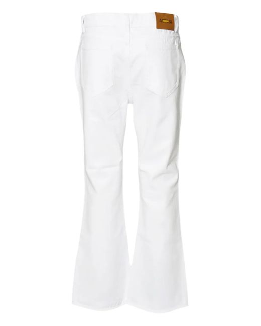 Aspesi White Flared Trousers