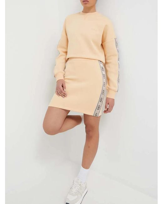 Guess Natural Logo-Tape Cropped Sweatshirt