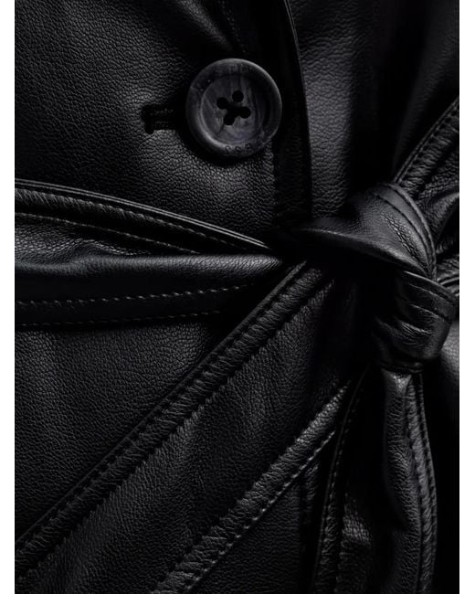 Guess Black Buttoned Belted Coat