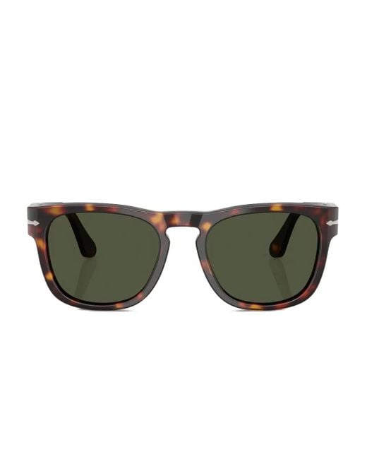 Persol Green Sonnenbrille Mit Eckigem Gestell