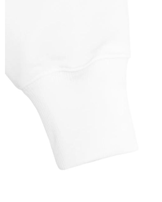 Vera Wang White Sweat Oversize College À Col Rond En Coton