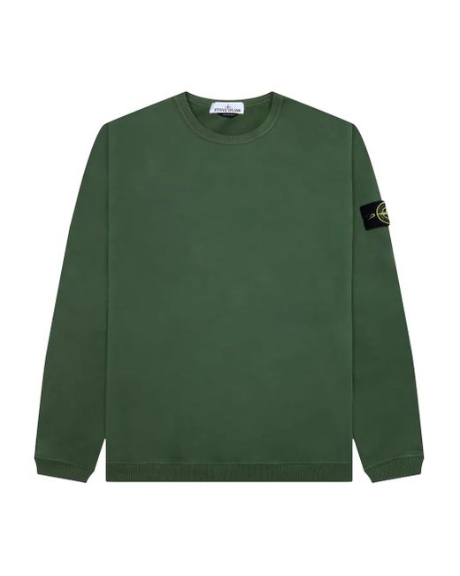 メンズ Stone Island コンパスバッジ スウェットシャツ Green