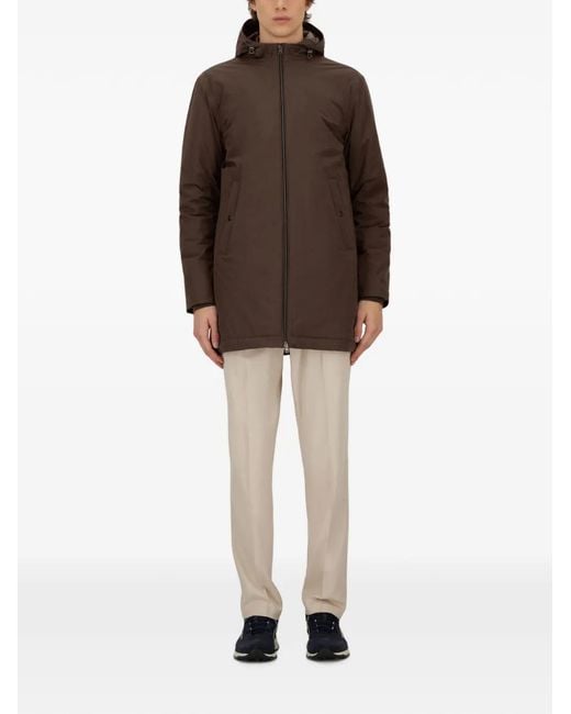 Herno Brown Hooded Parka for men
