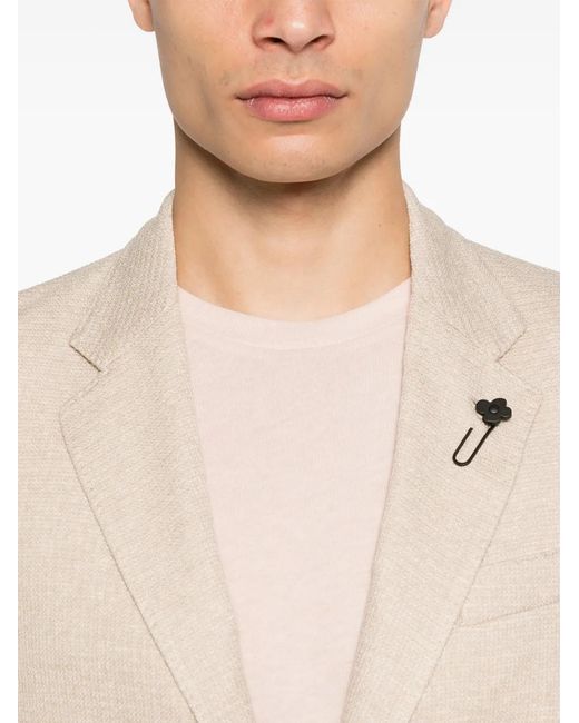 Lardini Natural Brooch-Detail Blazer for men
