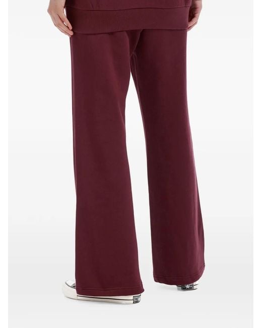 Chocoolate Purple Embroidered-Logo Track Pants