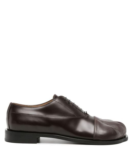 J.W. Anderson Brown Sculpted-toe Leather Derby Shoes for men