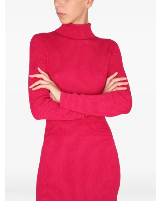 DSquared² Red Turtleneck Mini Dress