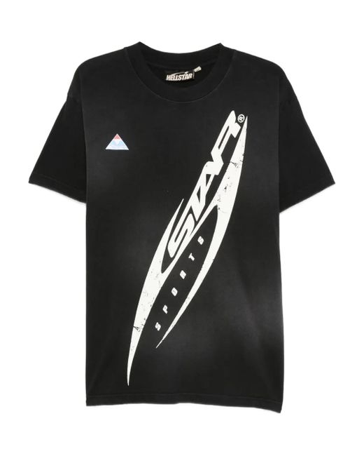 HELLSTAR Black Graphic-Print T-Shirt for men