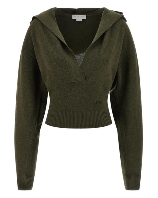 Stella McCartney Vネック ニットパーカー Green
