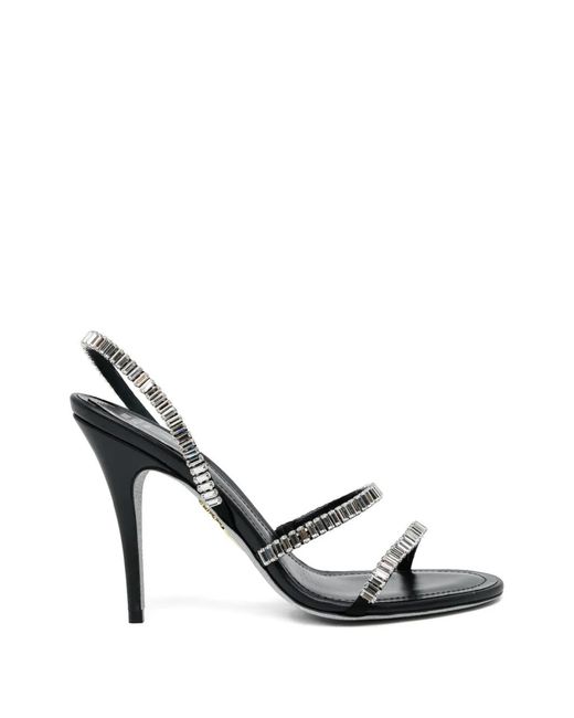 Rene Caovilla White 100Mm Crystal-Embellished Sandals