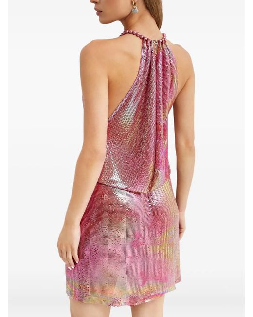 Nue Red Sequined Mini Dress