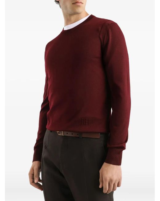 Dolce & Gabbana Red Crew-Neck Sweater for men