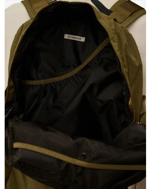 C P Company Green Zip-Fastening Backpack for men