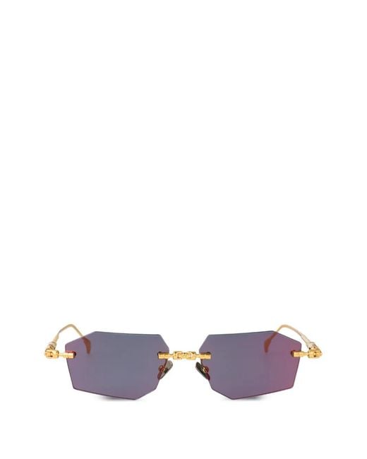 Kuboraum Purple Maske H63 Geometric-Frame Sunglasses for men