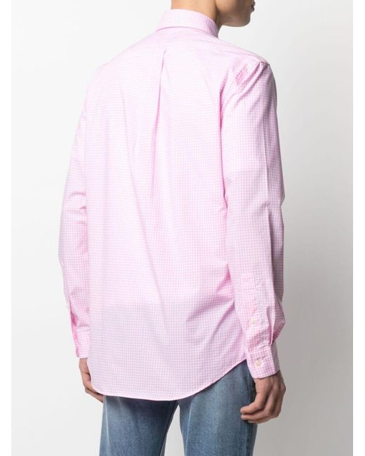 Polo Ralph Lauren コットン チェック シャツ カラー ピンク メンズ Lyst