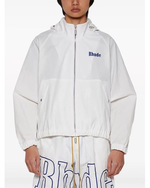 Rhude White Palm Track Jacket for men