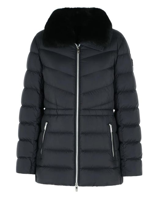 Moose Knuckles Black Fur-Trimmed Quilted Jacket